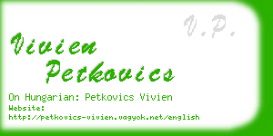 vivien petkovics business card